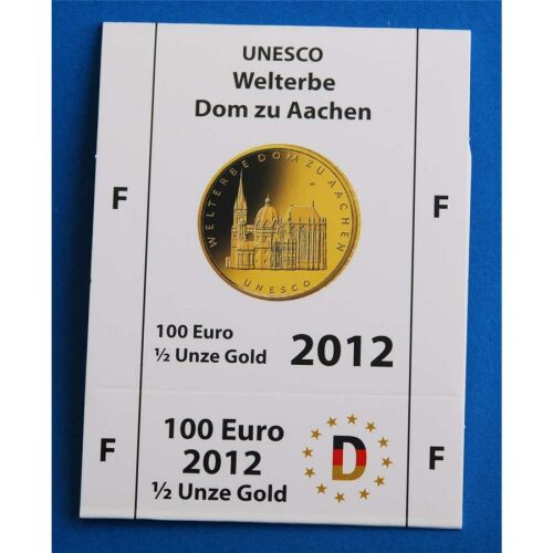 Goldeuroschuber für 100 Euro 2012 "Dom zu Aachen" adfg oder j F