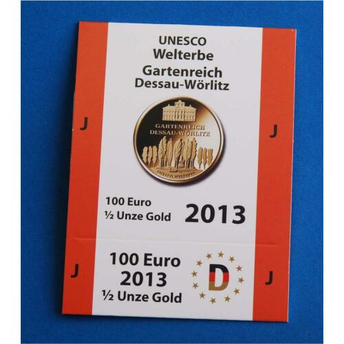 Goldeuroschuber für 100 Euro 2013 "Dessau Wörlitz" adfg oder j J