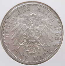 Deutsches Reich 5 Mark 1908 - Friedrich August Sachsen*