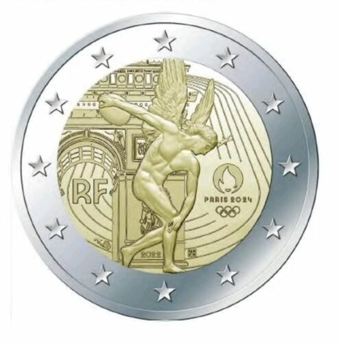 Frankreich 2 Euro 2022 - Olympische Spiele Paris 2024 BU - komplettes Set