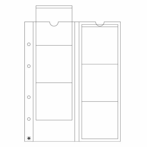 Leuchtturm Münzhüllen OPTIMA, für 6 Münzen bis 65 mm Ø, glasklar, 5er Pack