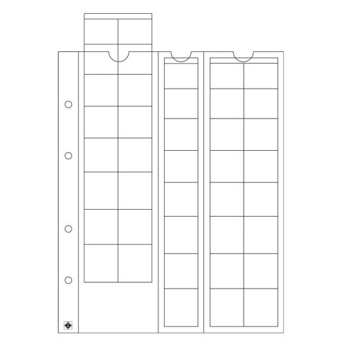 Münzhüllen OPTIMA, für EURO-Sätze bis 26 mm Ø, glasklar, 5er Pack