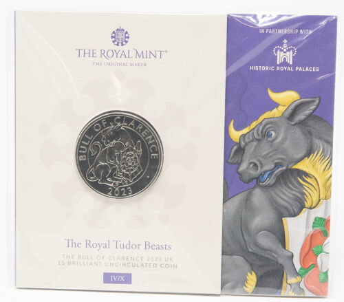 Großbritannien 5 Pfund 2023 - The Royal Tudor Beasts #4 - Bull of Clarence BU