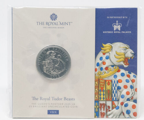 Großbritannien 5 Pfund 2025 - The Royal Tudor Beasts #7 - The Queen´s Panther  BU