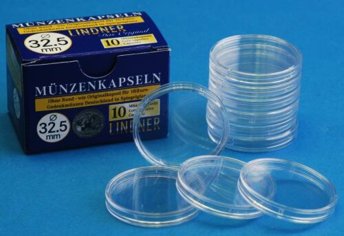 Lindner Kapseln - 32,5 mm - 10er Pack - randlos